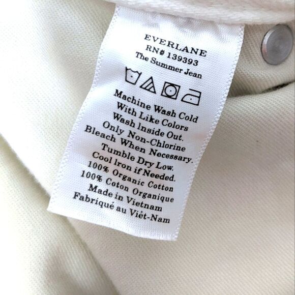 EVERLANE The Summer Jean High Rise Straight Jeans White 29 - Picture 6 of 7